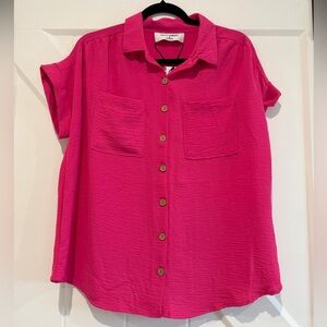 Inner Circle Hot Pink Button-Down Shirt